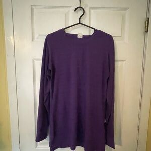 Zyia purple long sleeve chill shirt, size large